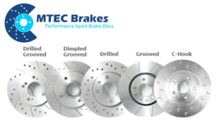 Zadní brzdové kotouče, MTEC, drážkované, 2ks
